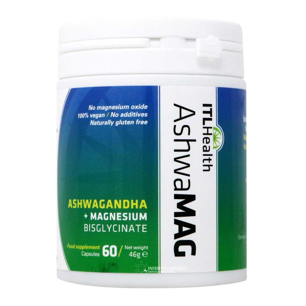 ITL Health AshwaMag Ashwagandha + Magnesium Biglycinate 60 Capsules