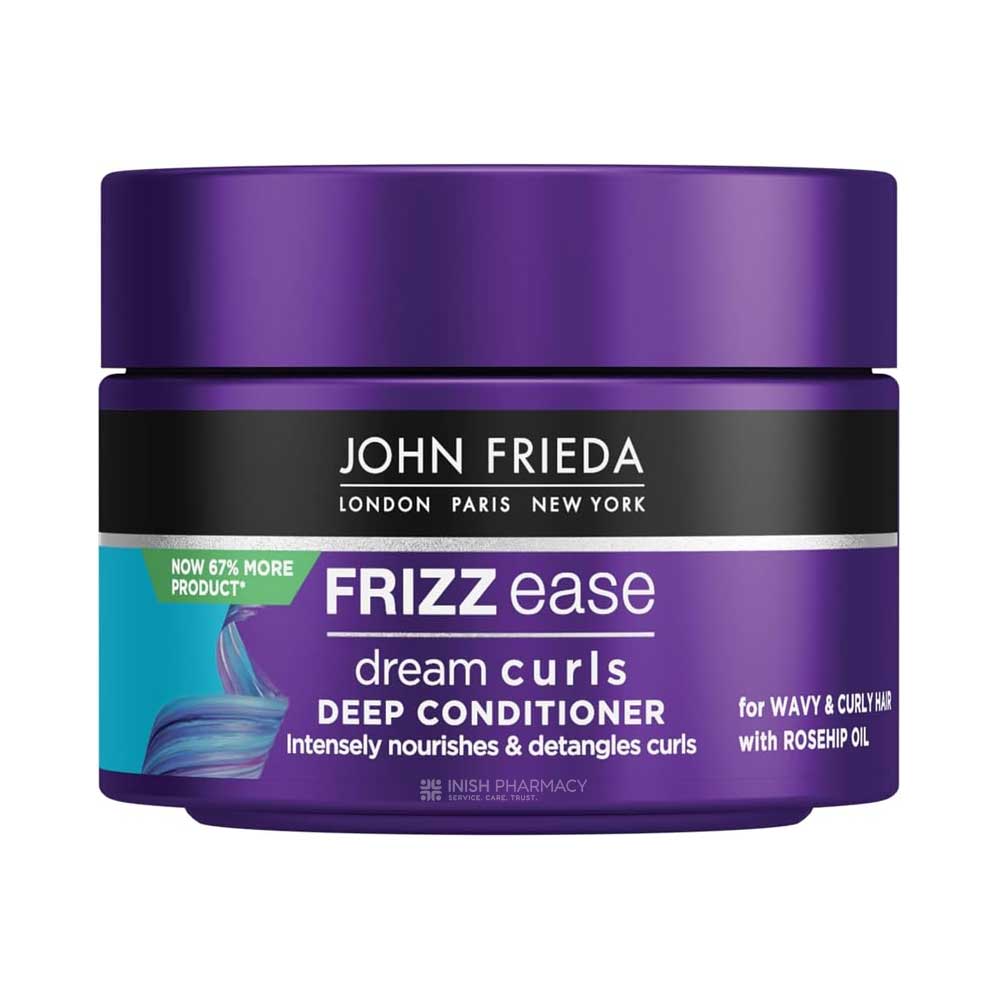 John Frieda Frizz Ease Dream Curls Deep Conditioner 250ml – tames frizz for smooth, defined hair