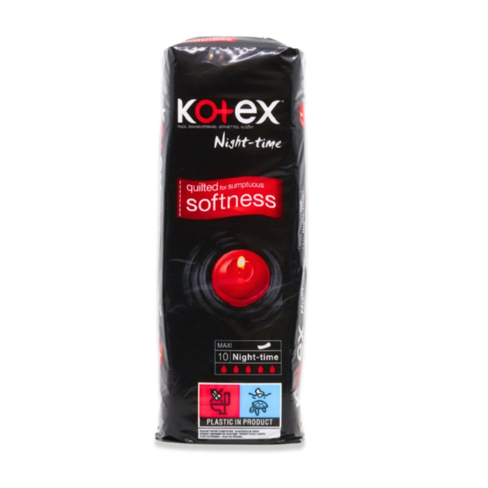 Kotex Maxi Night Time 10 Pack – for reliable overnight period protection