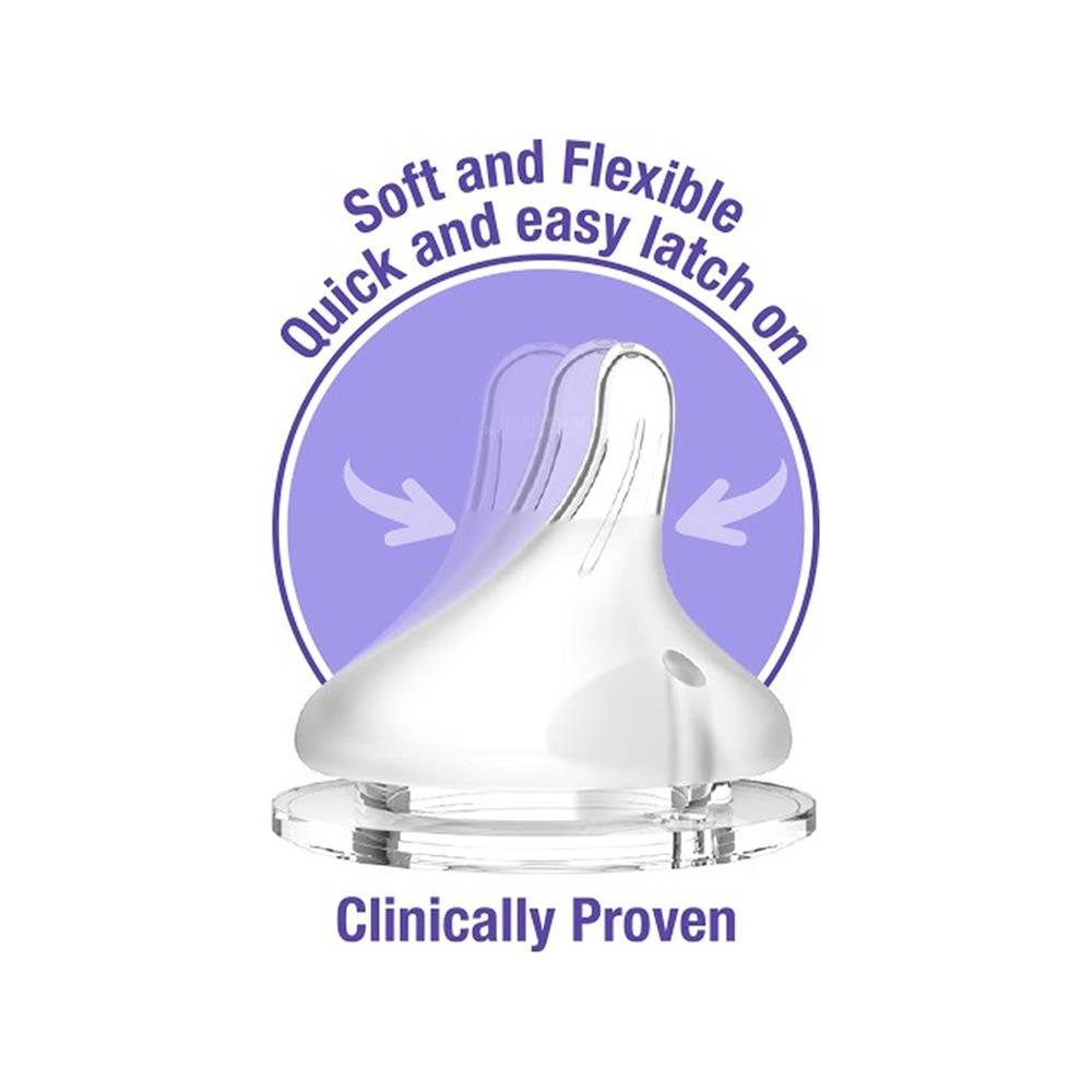 Lansinoh Feeding Bottle with Natural Wave Teat Medium Flow 240ml