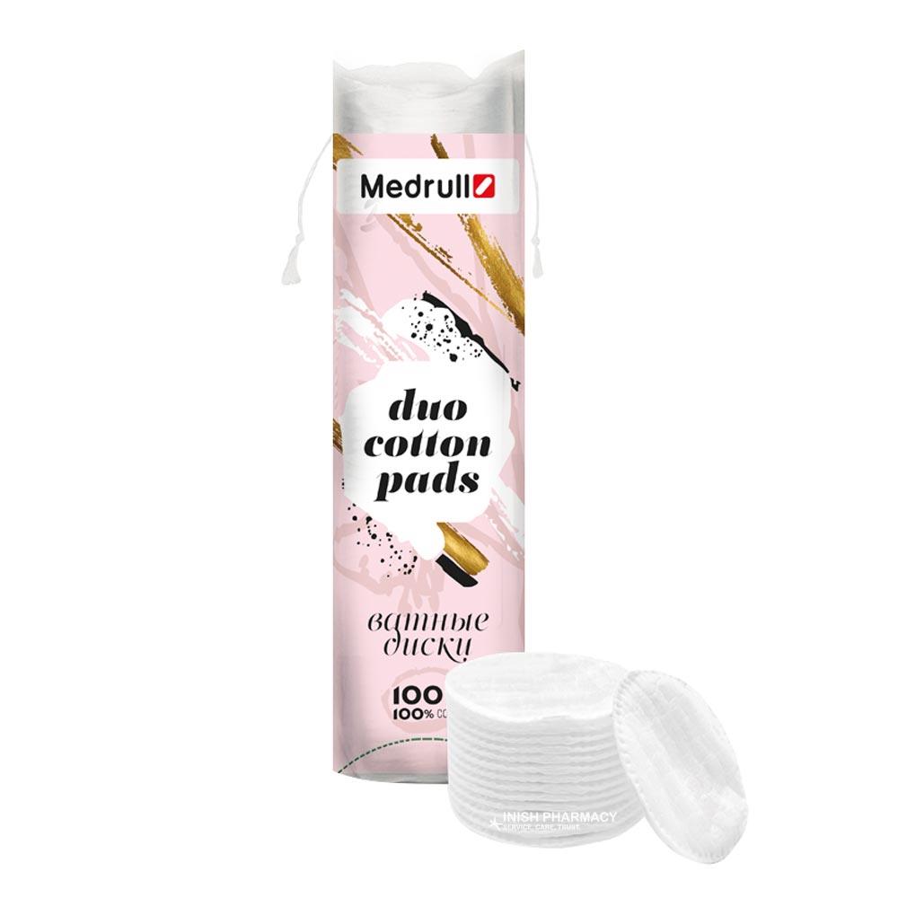 Medrull Duo Cotton Cosmetic Pads 100 Pack