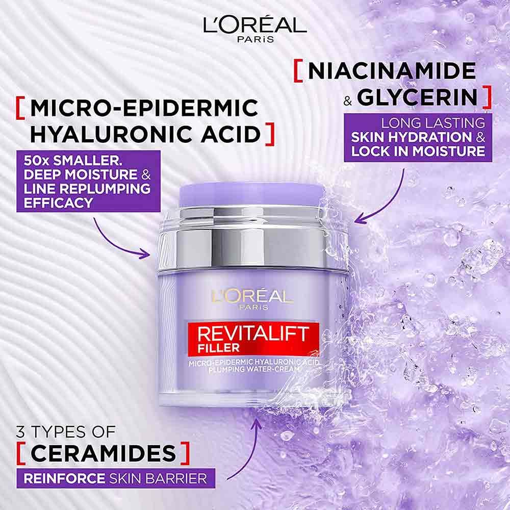 L'Oreal Revitalift Filler Line Plumping Water Cream 50ml