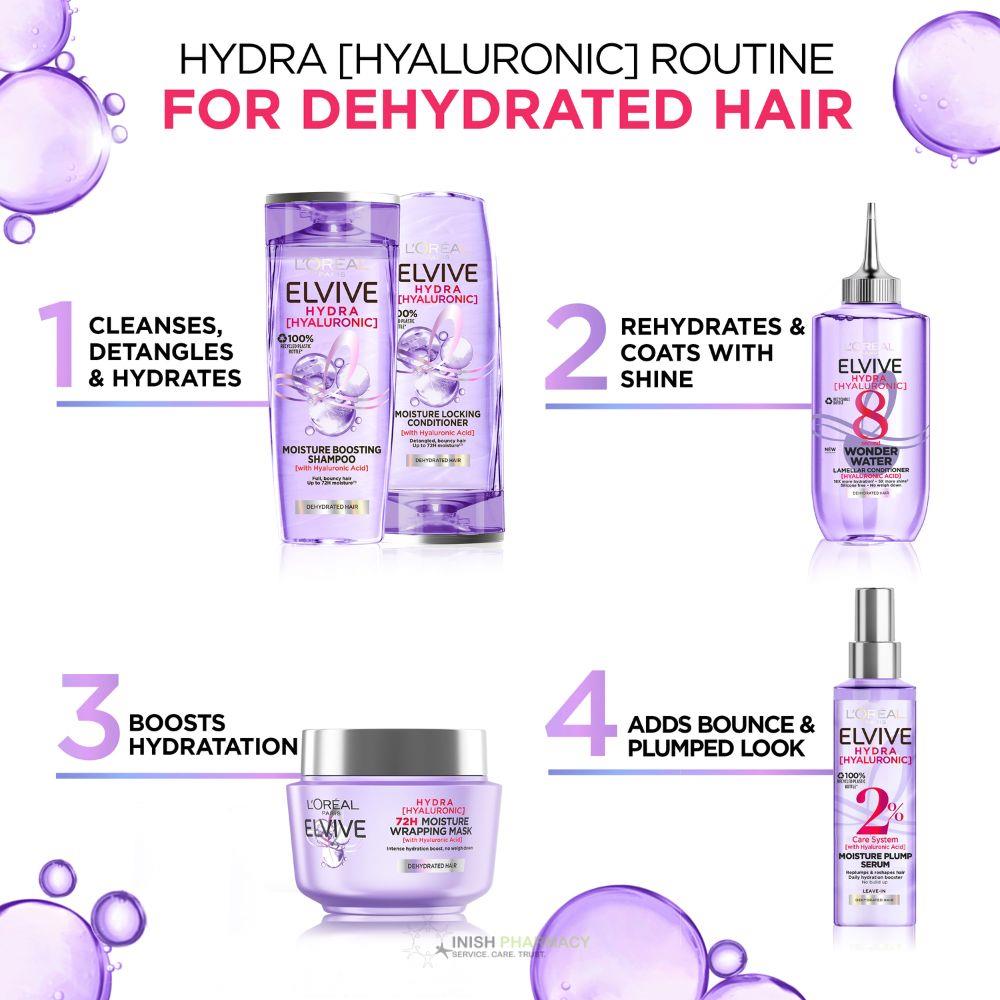 L'Oreal Elvive Hydra Hyaluronic 8 Second Wonder Water with Hyaluronic Acid for Dehydrated Hair 200ml
