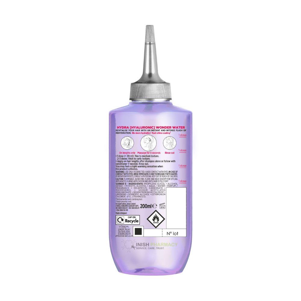 L'Oreal Elvive Hydra Hyaluronic 8 Second Wonder Water with Hyaluronic Acid for Dehydrated Hair 200ml