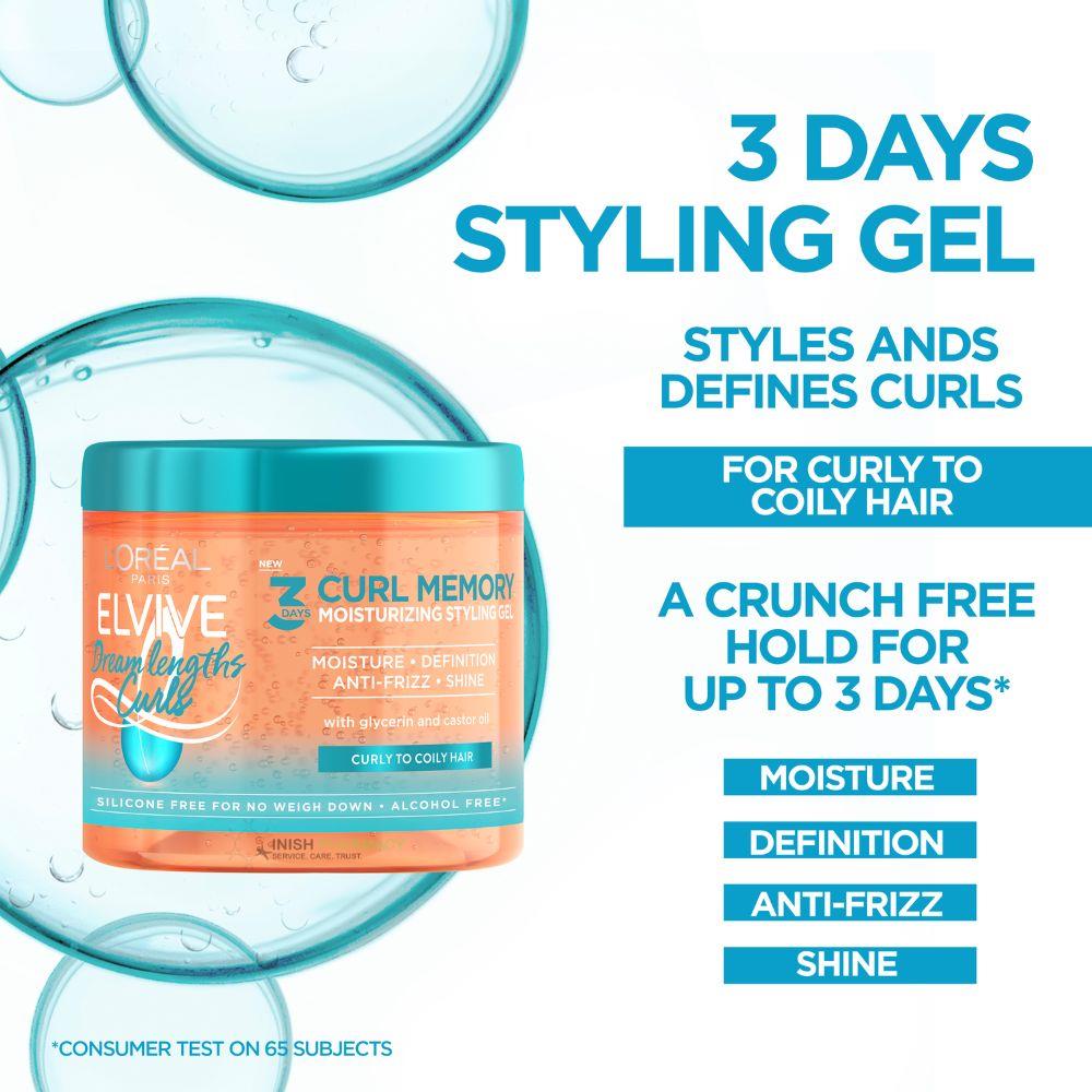 L'Oreal Elvive Dream Lengths Curls 3 Days Moisturising Styling Gel 400ml