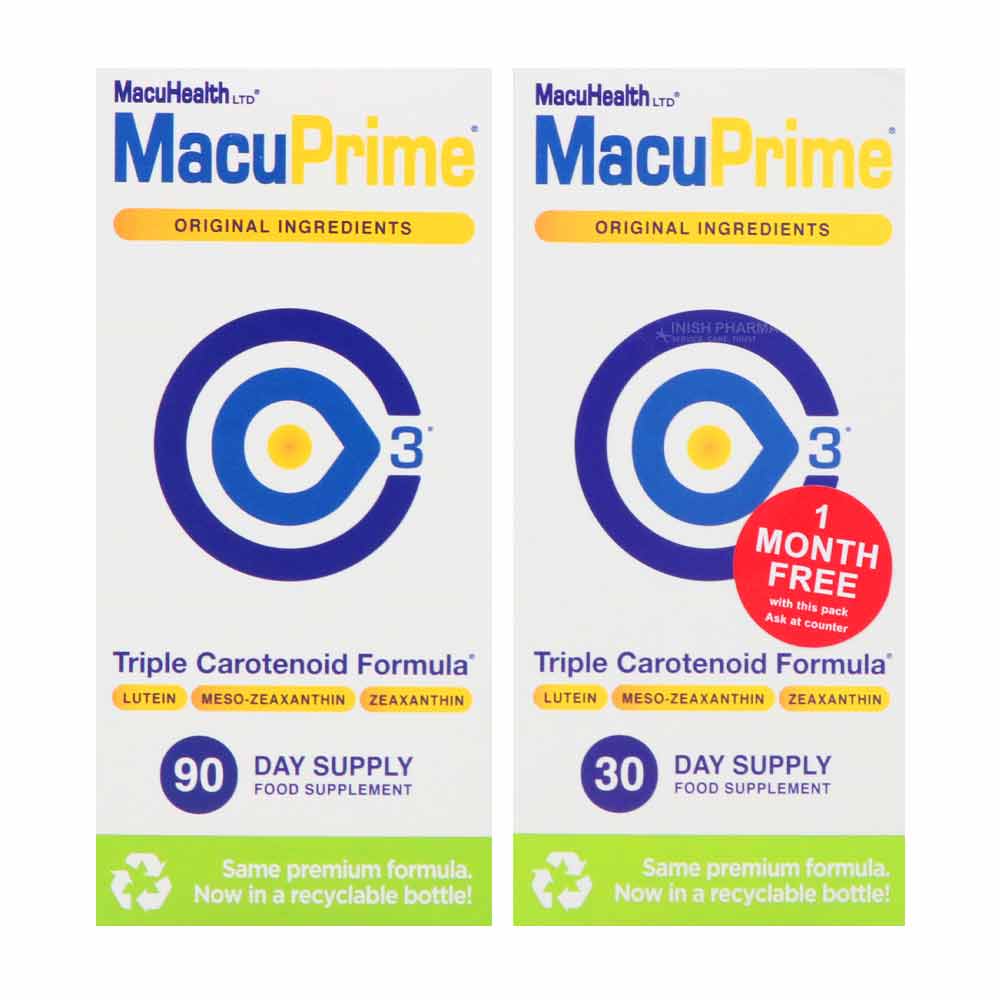 MacuPrime Triple Carotenoid Formula 90 Pack + 30 FREE
