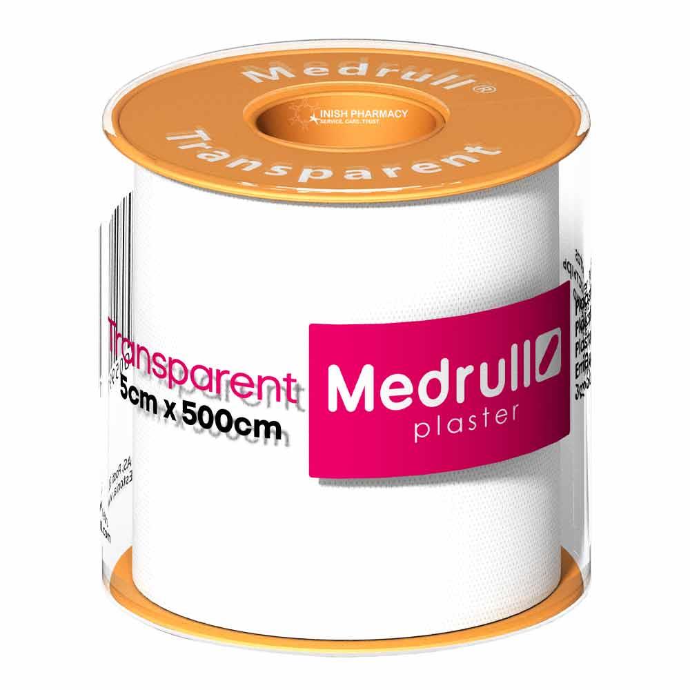 Medrull Transparent Plaster in Roll 5cm x 500cm – protects cuts and grazes