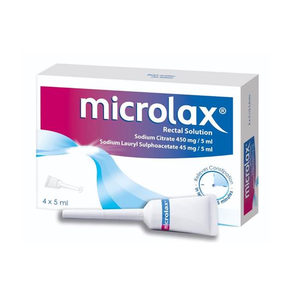 Microlax Rectal Solution For Constipation 4 Pack