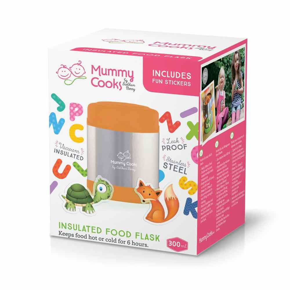 Mummy Cooks Insulated Food Flask Orange 300ml