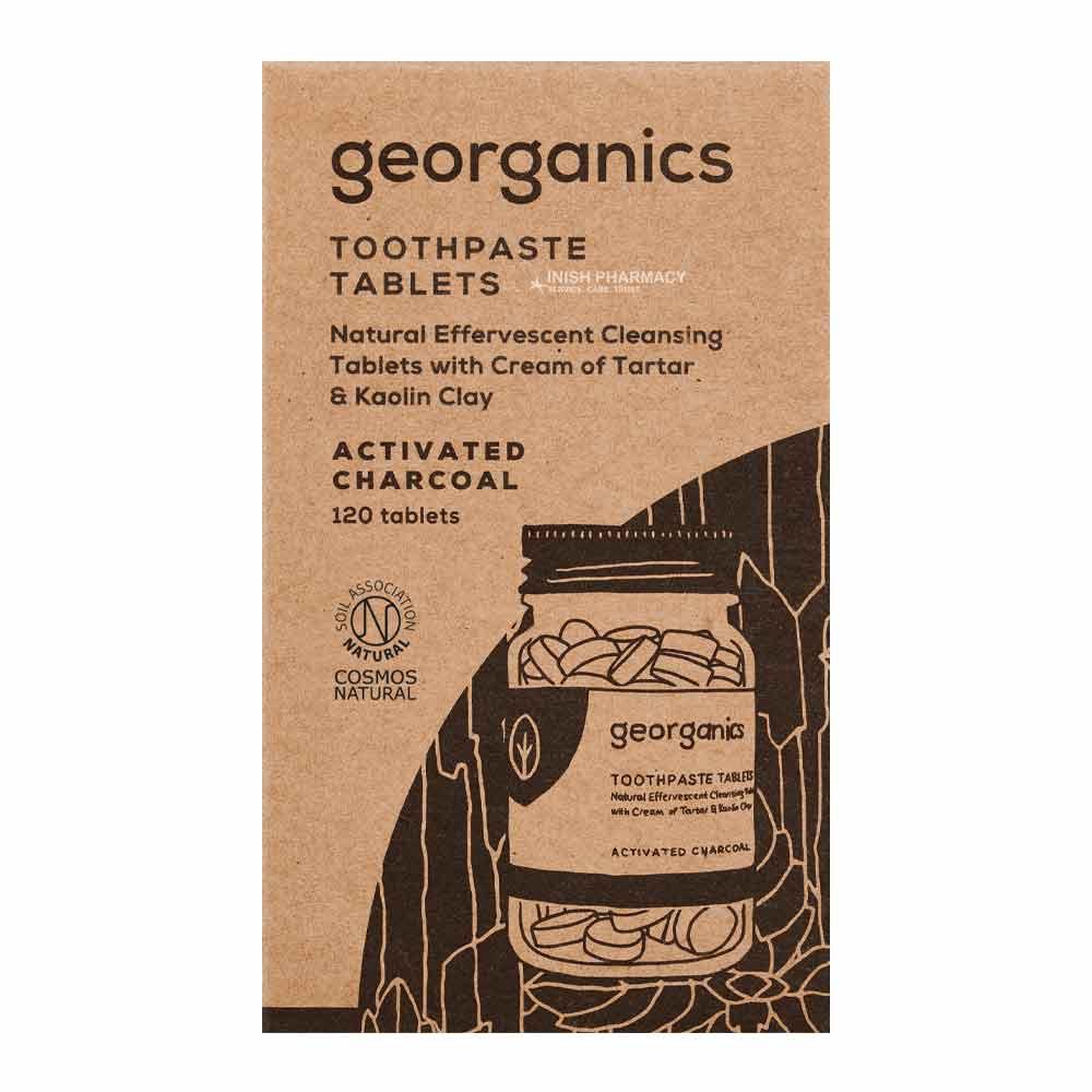 Georganics Mineral Toothpaste Tablets - Charcoal - 120 Tablets
