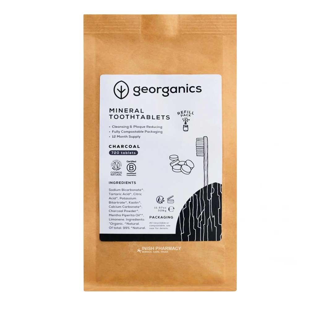 Georganics Mineral Toothtablets Refill Pack Charcoal - 720 Tablets