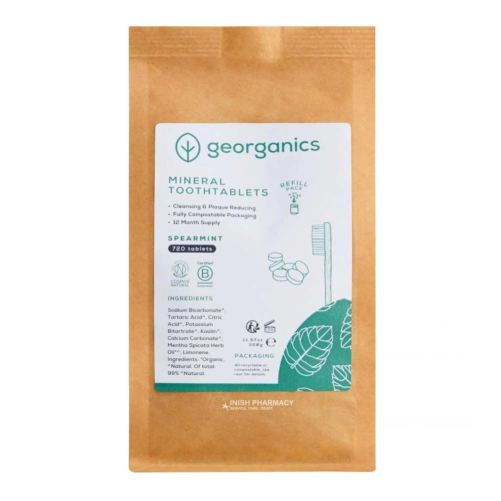 Georganics Mineral Toothtablets Refill Pack Spearmint- 720 Tablets