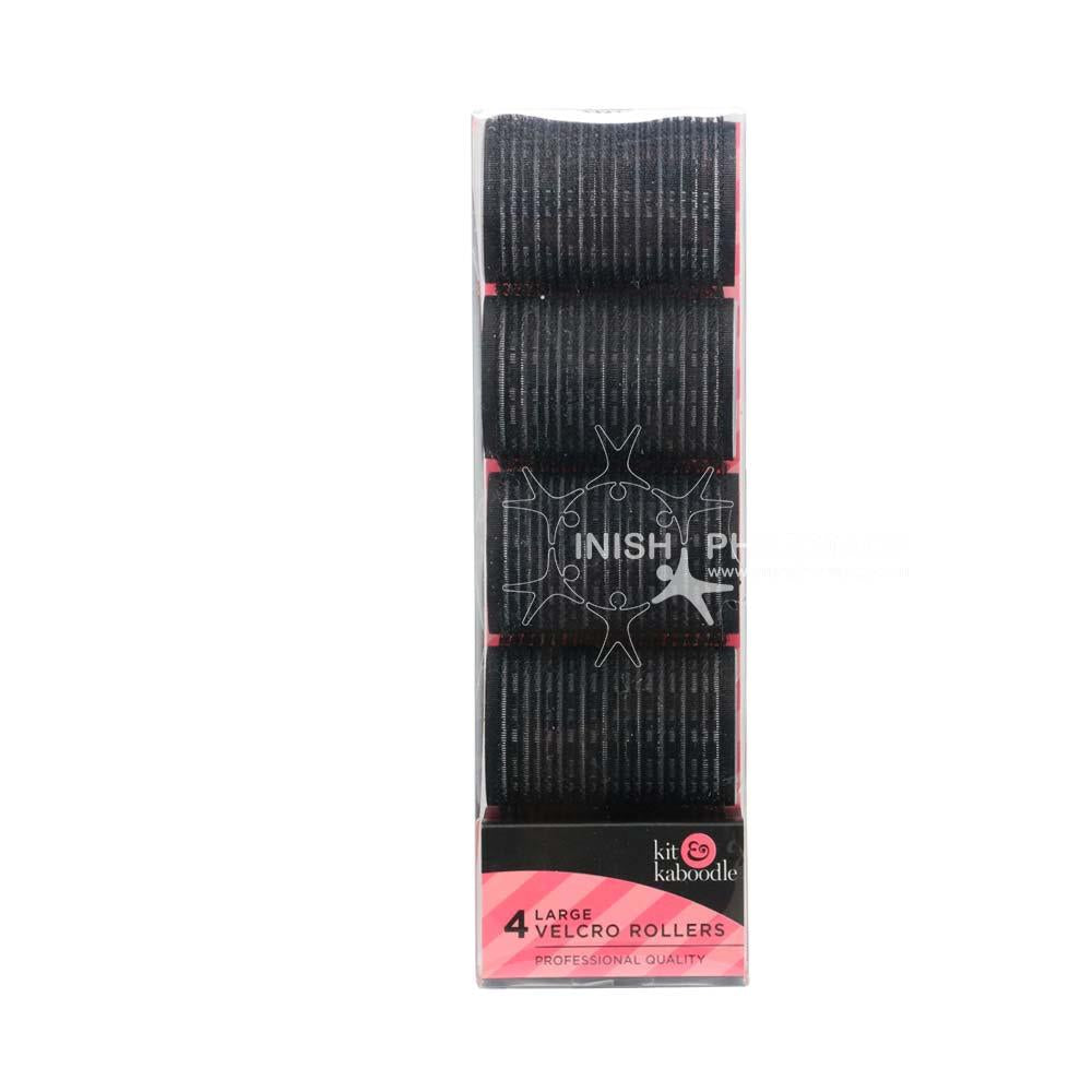 Kit & Kaboodle Black Velcro Rollers Large 4 Pack