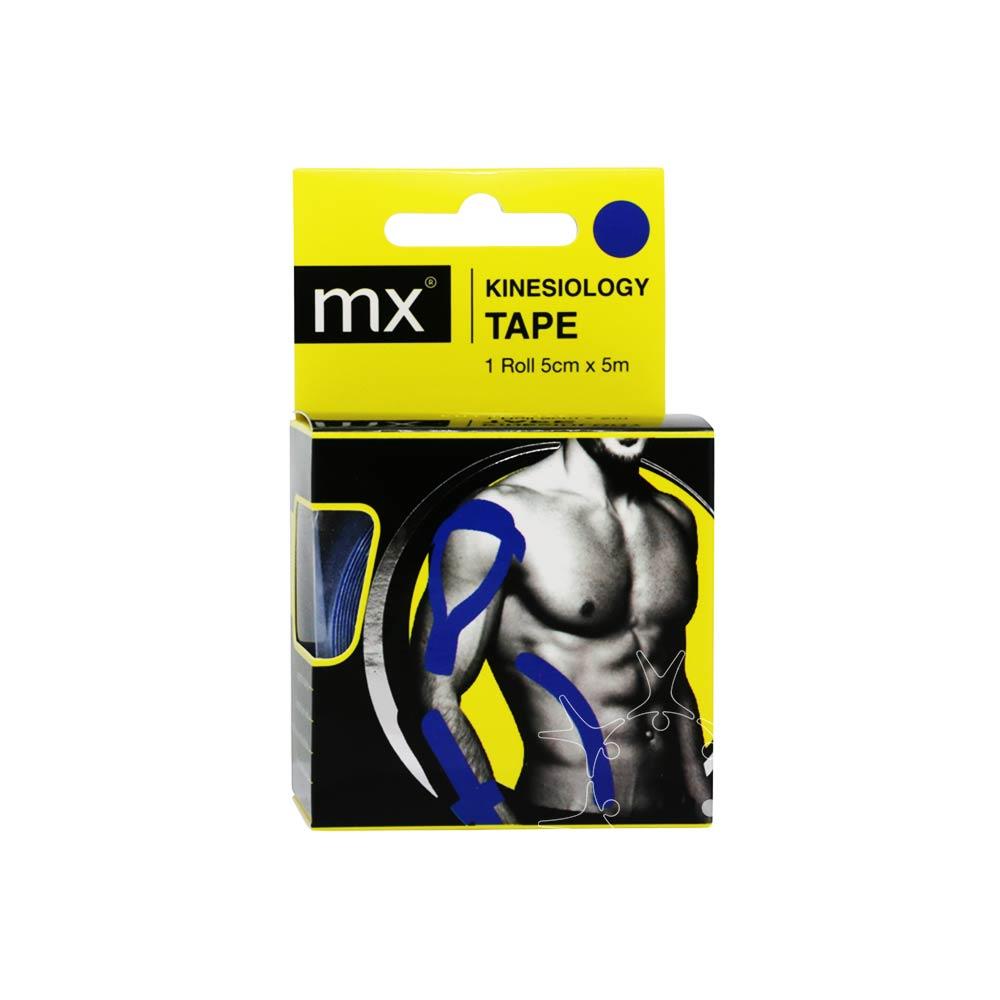 MX Kinesiology Tape - Blue (5cm x 5m) – soothes muscular aches and tension