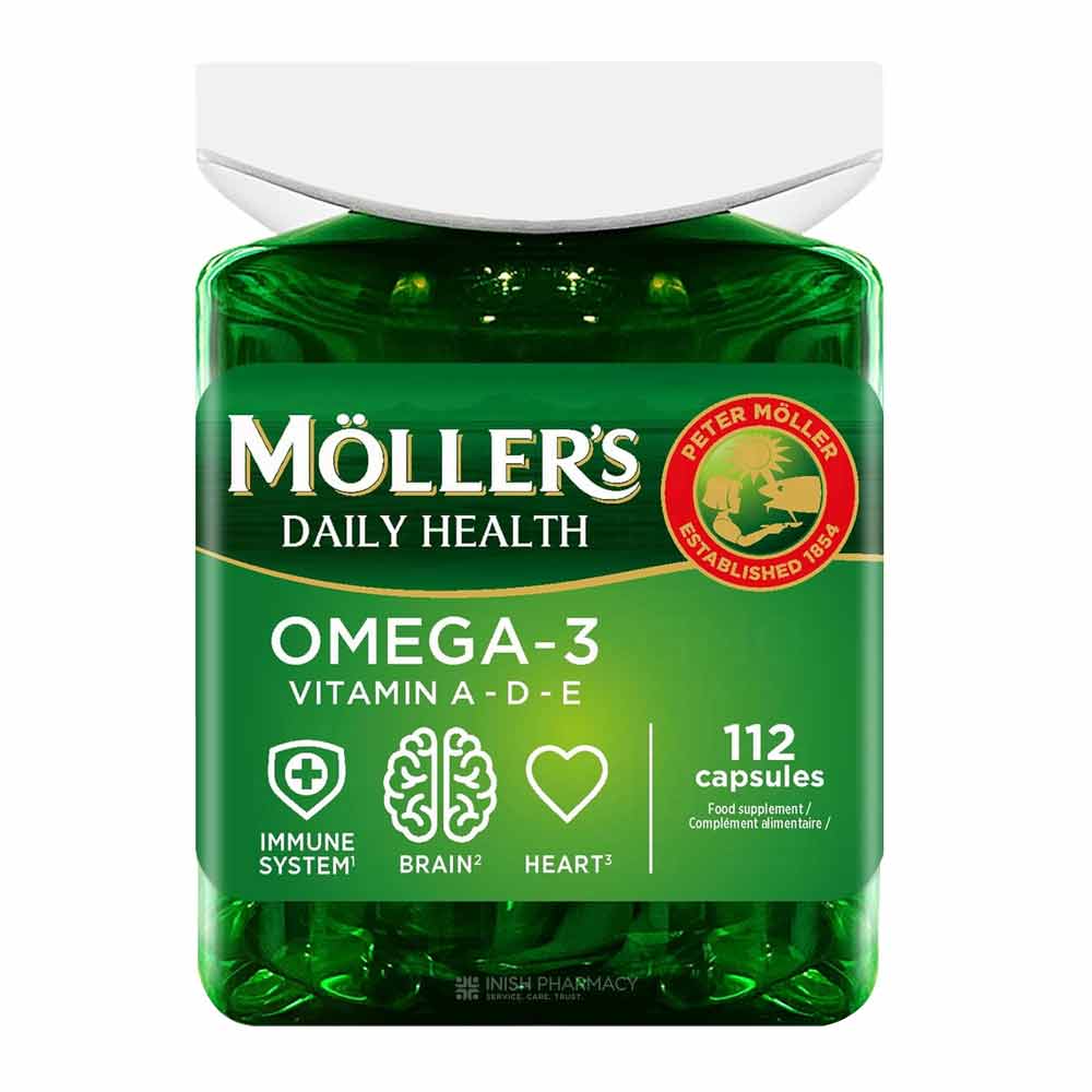 Mollers Omega 3 Daily Health Capsules 112's – omega fatty acids for heart and cognitive health