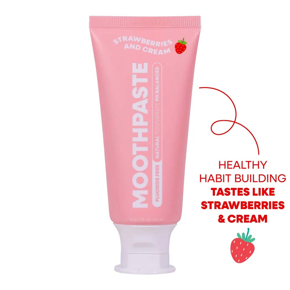 Moogoo Kids Moothpaste Natural Toothpaste Strawberries & Cream 50g