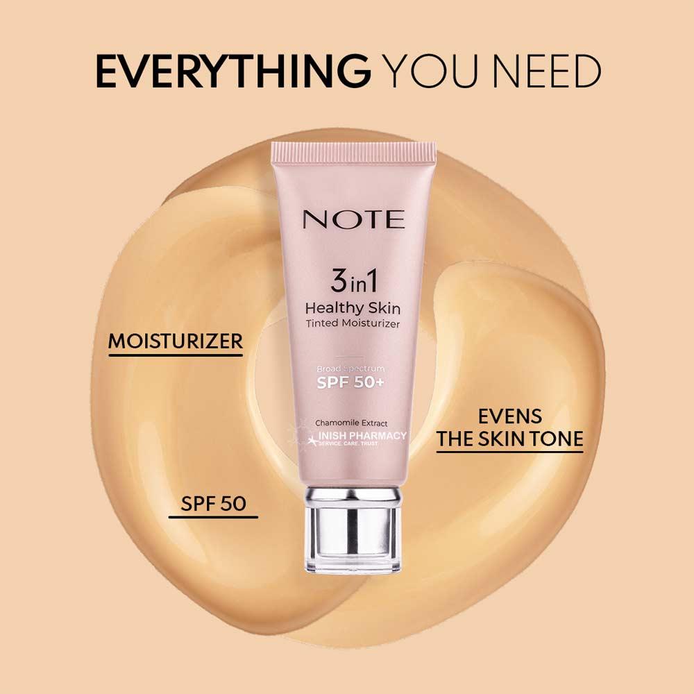 NOTE 3 In 1 Glowing Skin Tinted Moisturiser 10