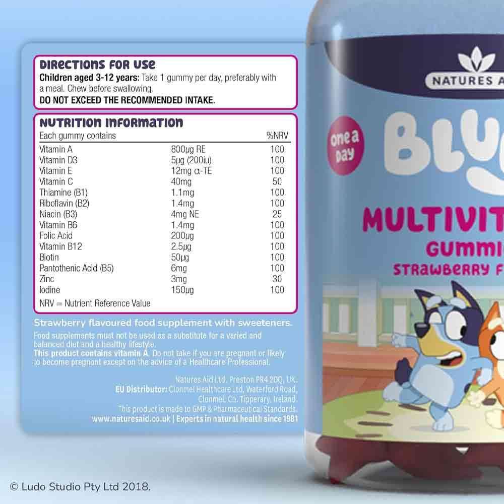 Natures Aid Bluey Multivitamin Gummies 30 Pack