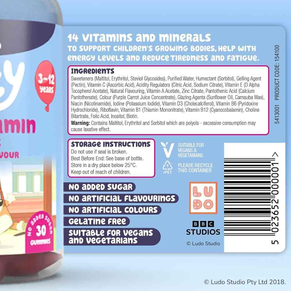 Natures Aid Bluey Multivitamin Gummies 30 Pack