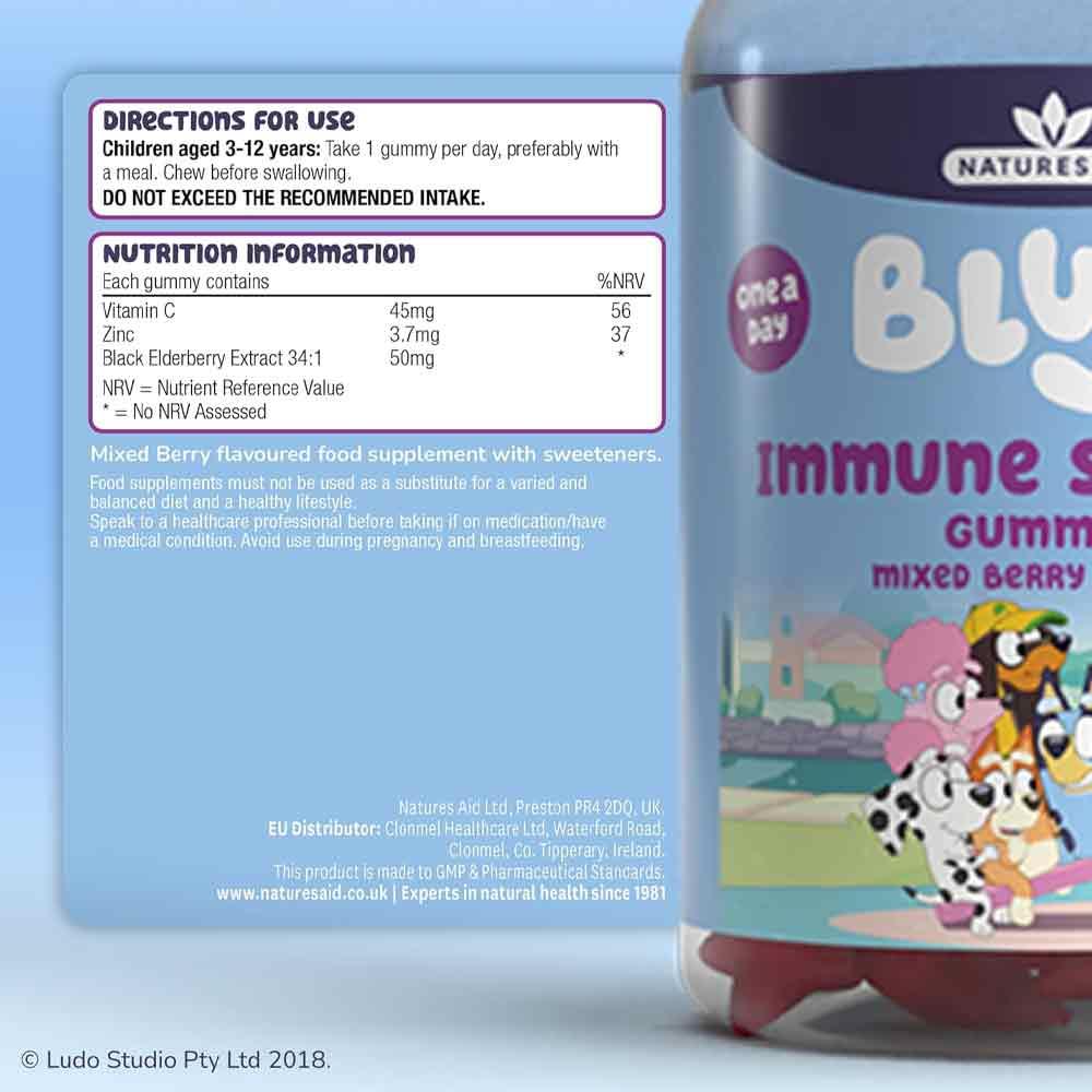 Natures Aid Bluey Immune Support Gummies 30 Pack