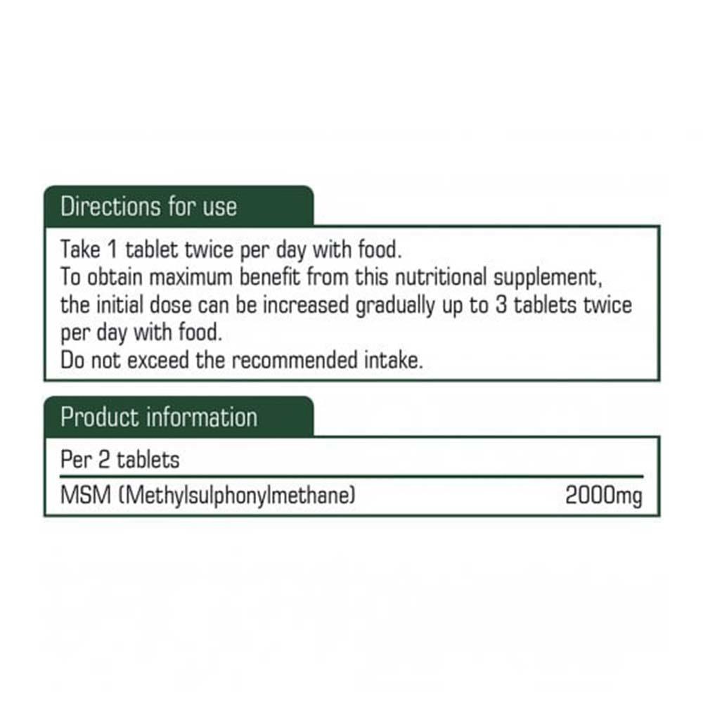 Natures Aid MSM Methylsulphonylmethane 1000mg 90 Tablets