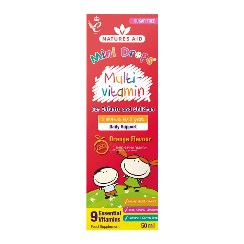 Natures Aid Mini Drops Multi-Vitamin For Infants & Children 50ml