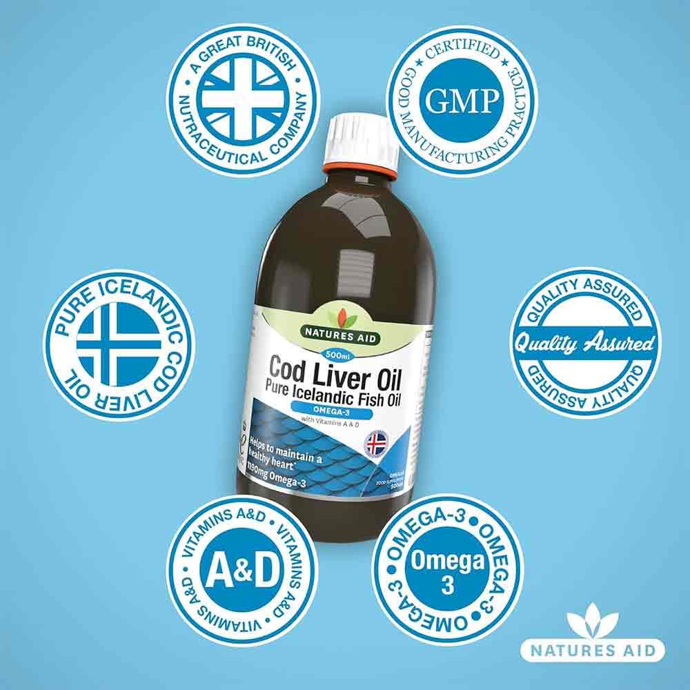 Natures Aid Cod Liver Oil 500ml