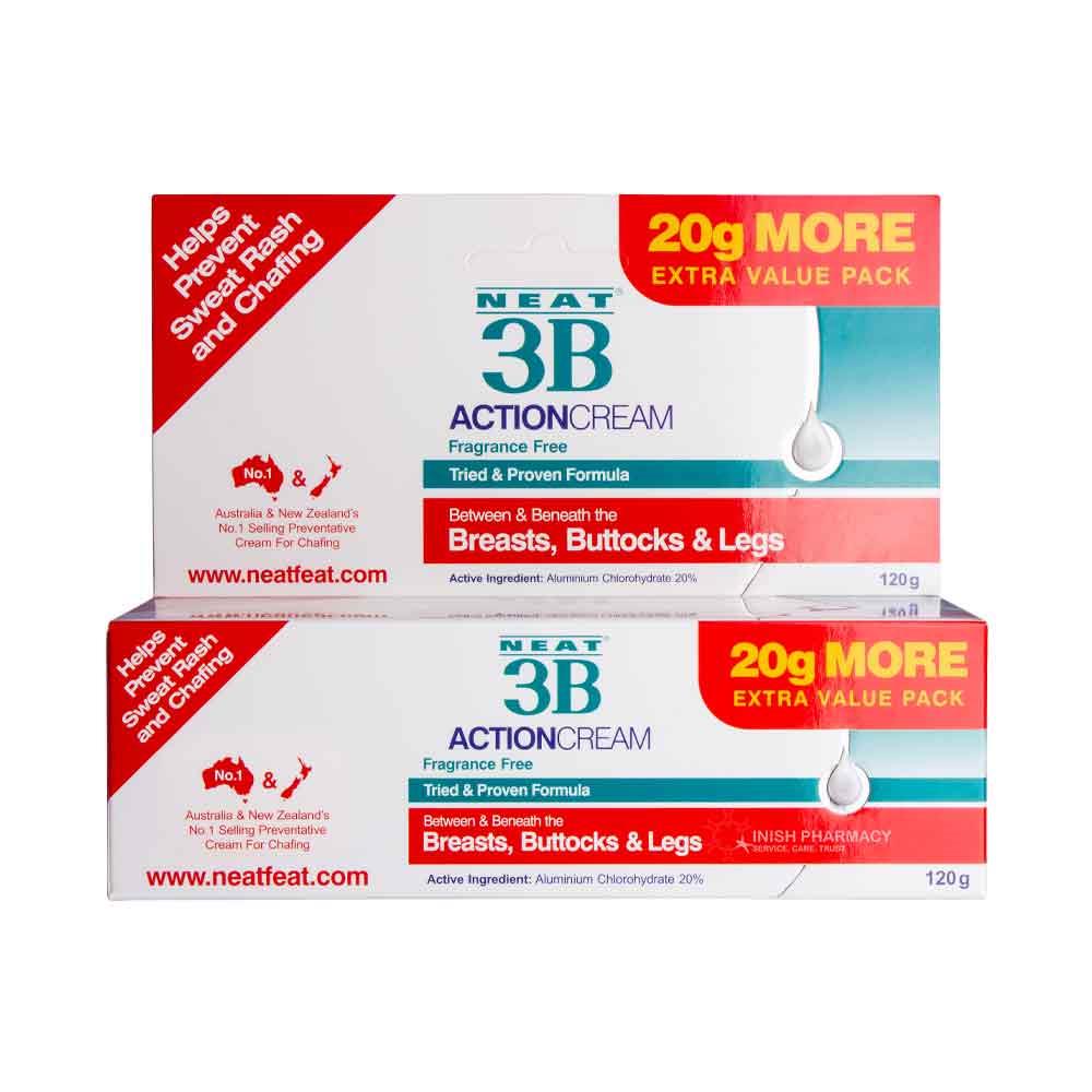 Neat 3B Action Cream For Sweat Rash and Chafing 120g
