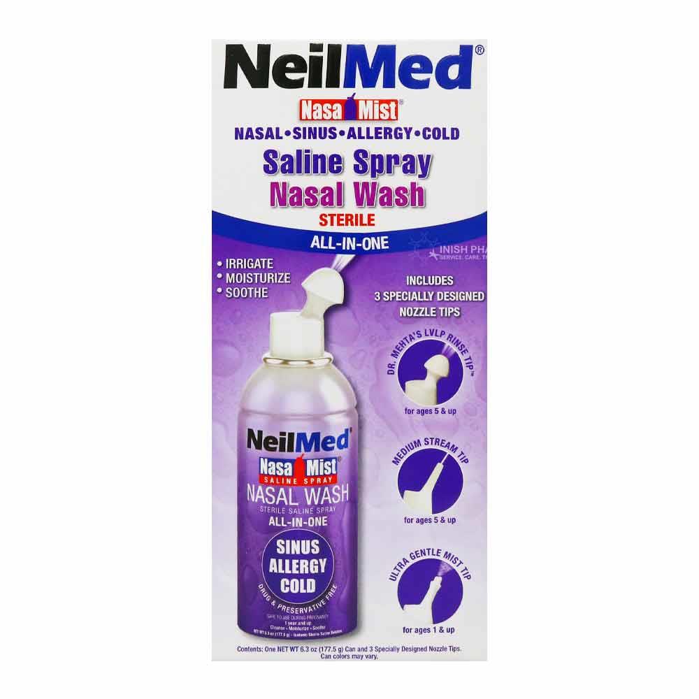 NeilMed Nasamist Saline Spray Nasal Wash 177ml