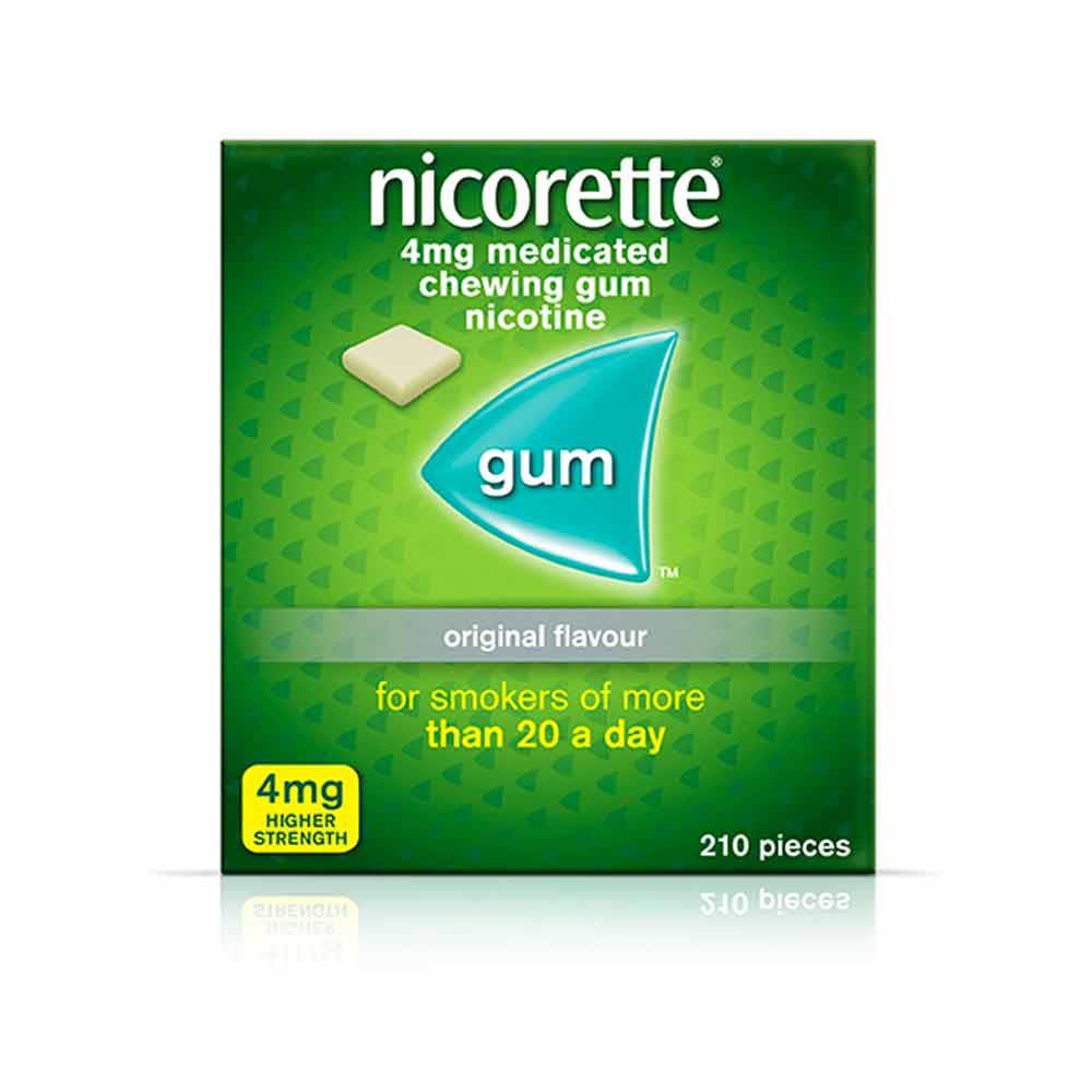 Nicorette 4mg Sugar Free Original Gum 210 Pieces