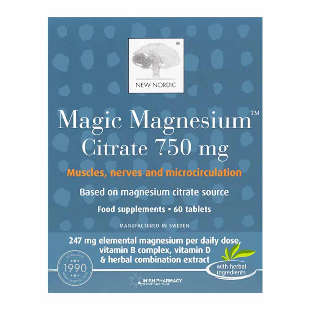 New Nordic Magic Magnesium Citrate 750mg 60 Tablets