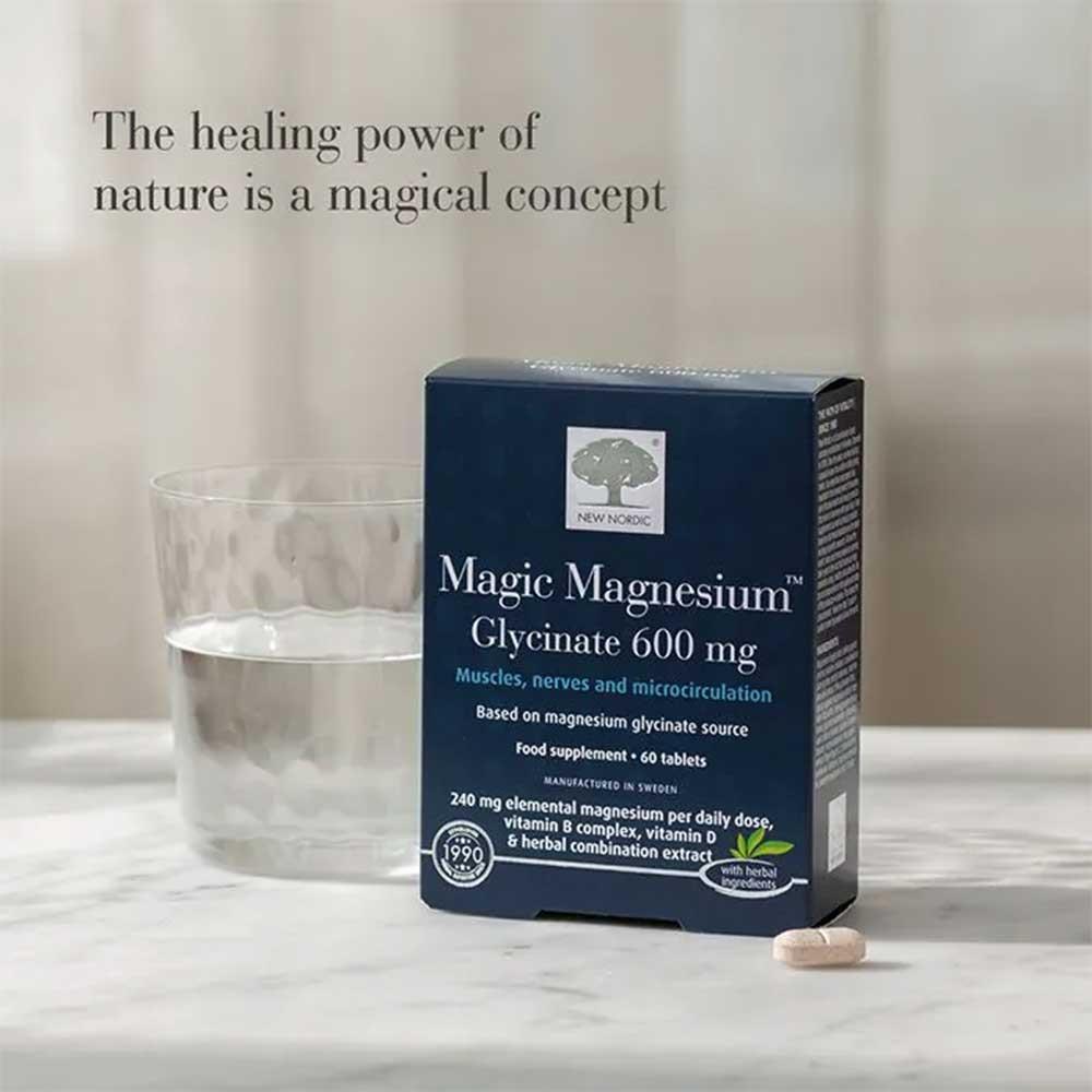 New Nordic Magic Magnesium Glycinate 600mg 60 Tablets