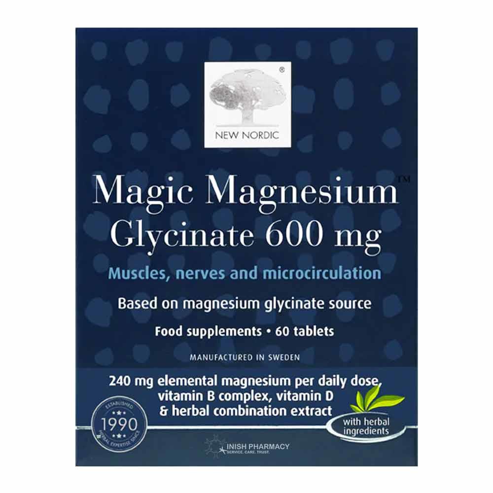 New Nordic Magic Magnesium Glycinate 600mg 60 Tablets