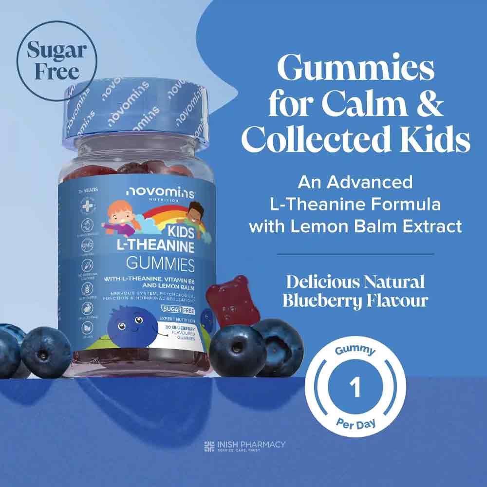 Novomins Nutrition Kids L-Theanine Gummies 30 Pack
