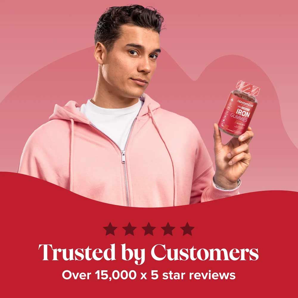 Novomins Nutrition High Strength Iron Gummies 60 Pack