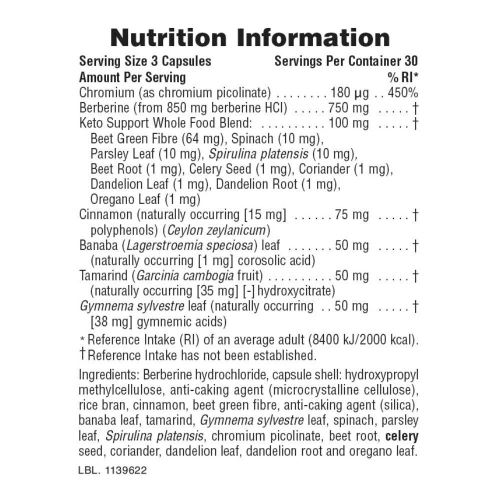 Natures Plus Sugar Control Keto Living 90 Capsules