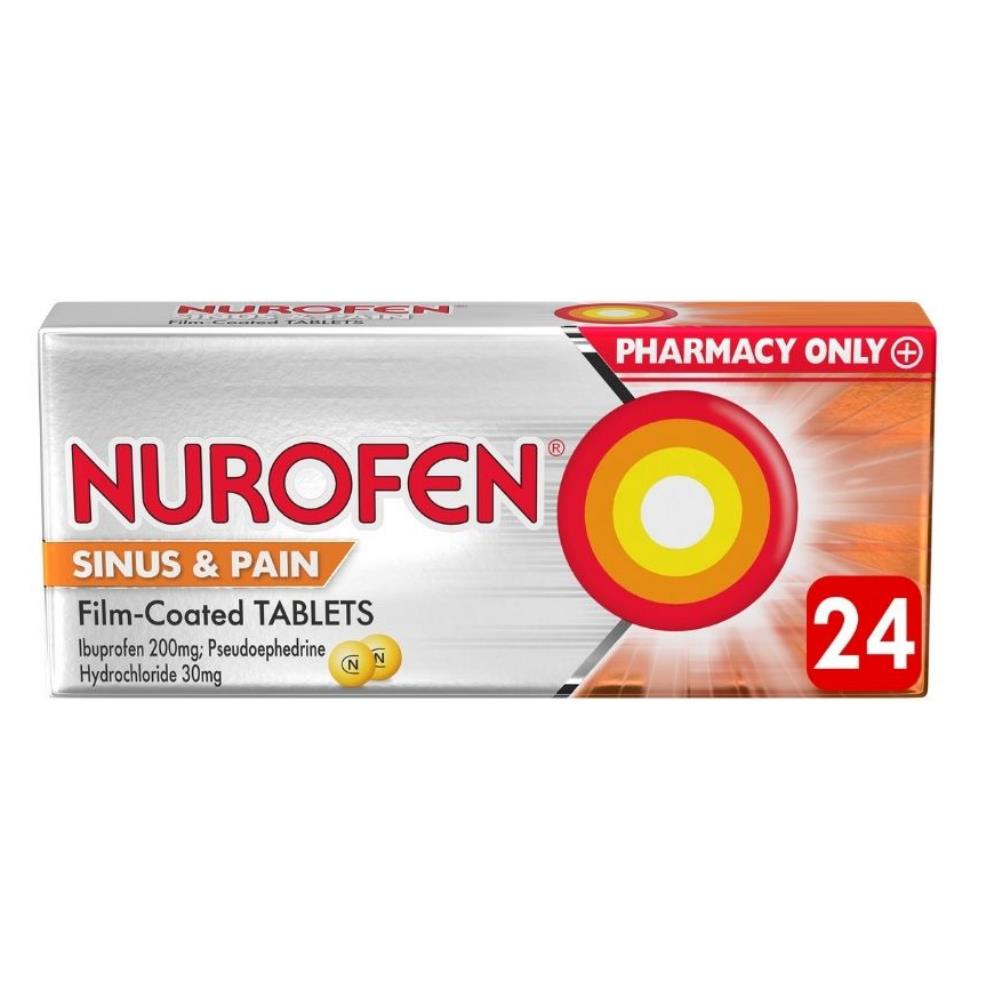 Nurofen Sinus & Pain Ibuprofen 200mg Film Coated Tablets - 24 Pack