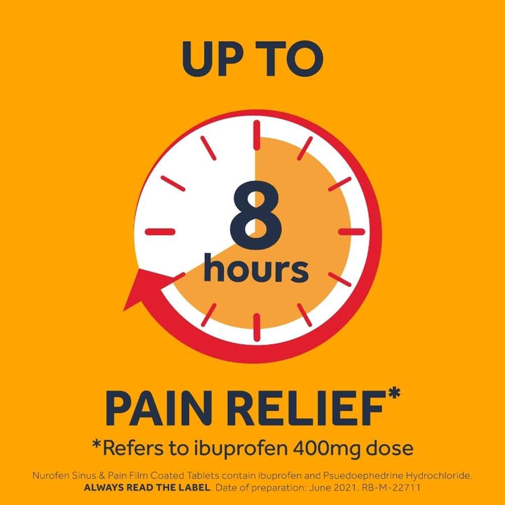 Nurofen Sinus & Pain Ibuprofen 200mg Film Coated Tablets - 24 Pack