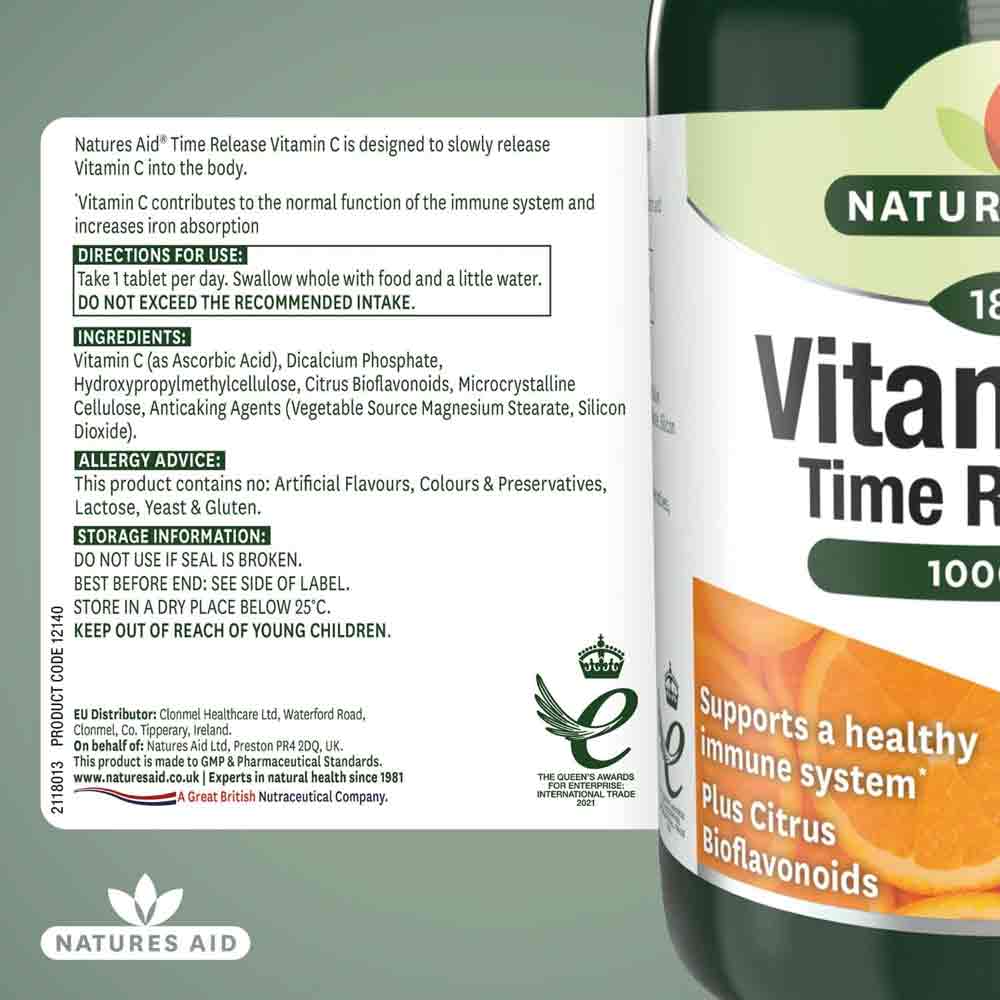 Natures Aid Time Release Vitamin C 1000mg