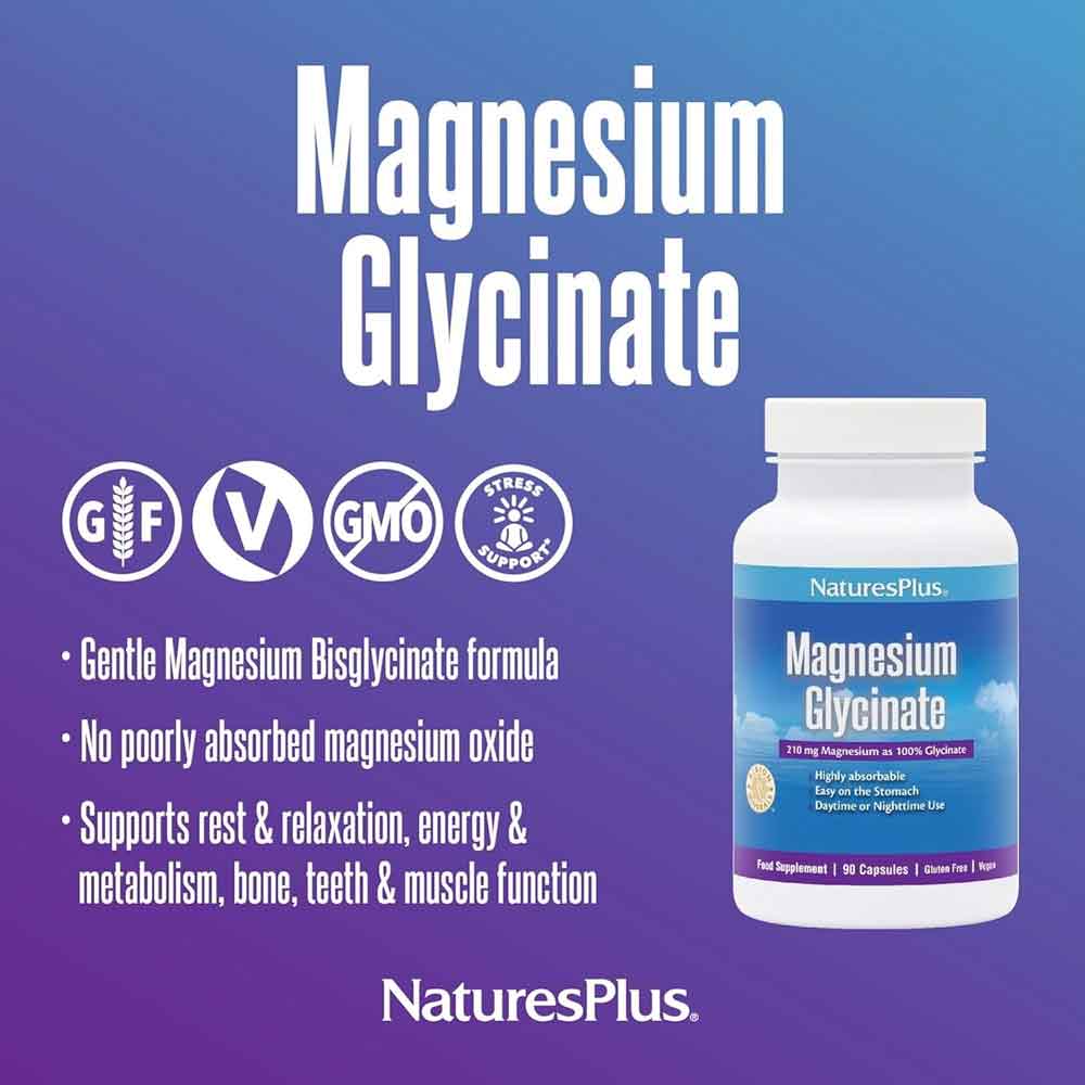 Natures Plus Magnesium Glycinate 90 Capsules