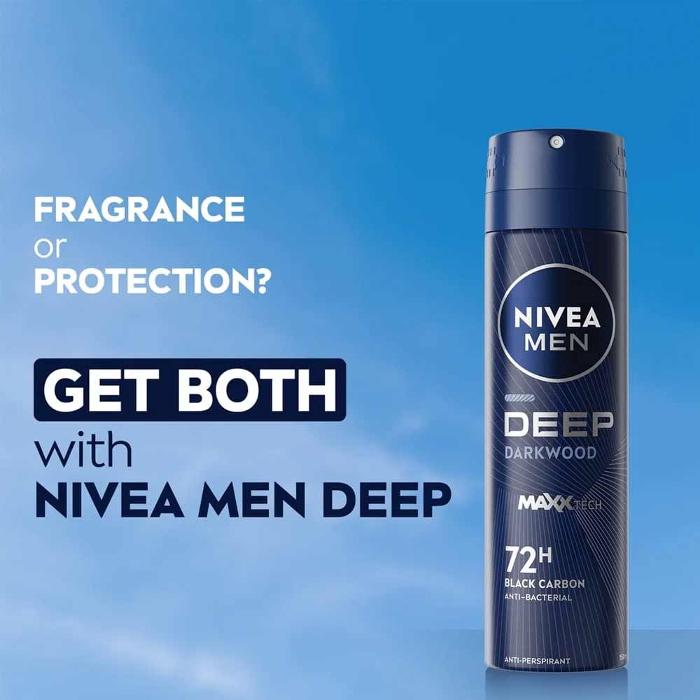 Nivea Men Deep Darkwood Black Carbon Anti-Perspirant 150ml