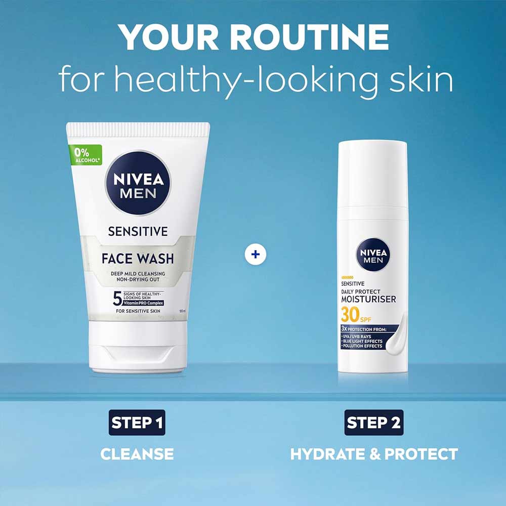 Nivea Men Sensitive Daily Protect Moisturiser SPF30 50ml