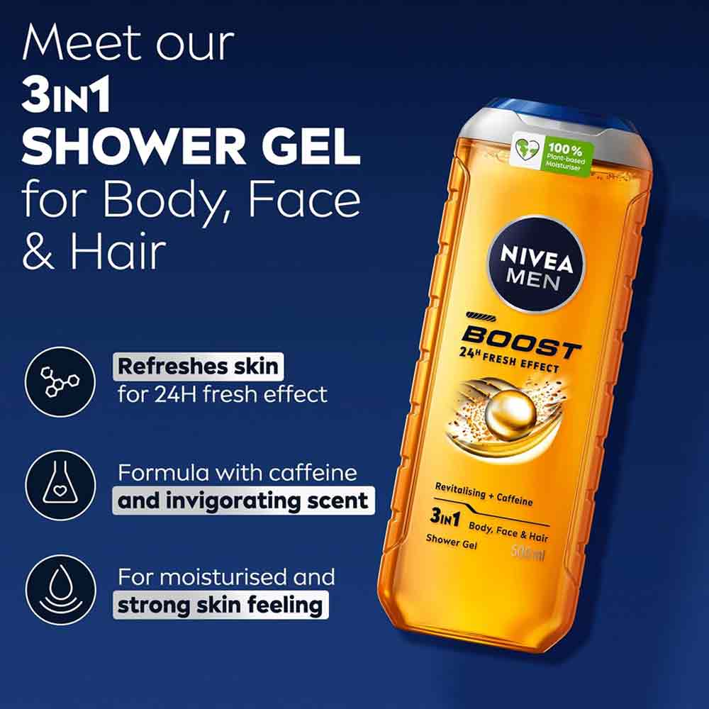 Nivea Men Shower Gel Boost 500ml