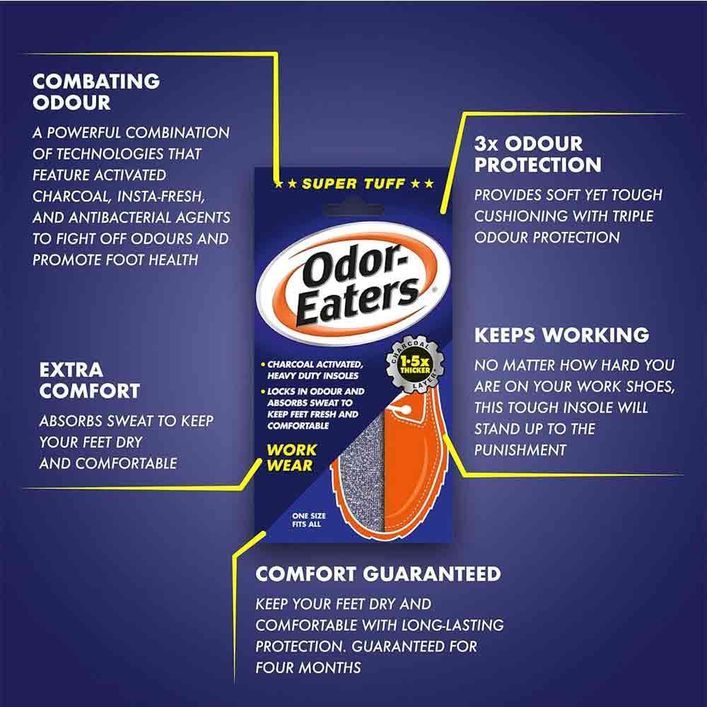 Odor-Eaters Super Tough Insoles Work Wear