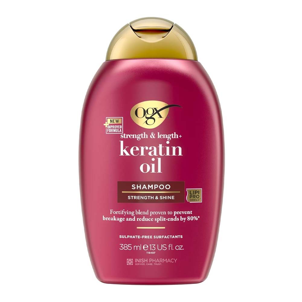OGX Keratin Oil Shampoo 385ml – with keratin to smooth, strengthen and repair hair