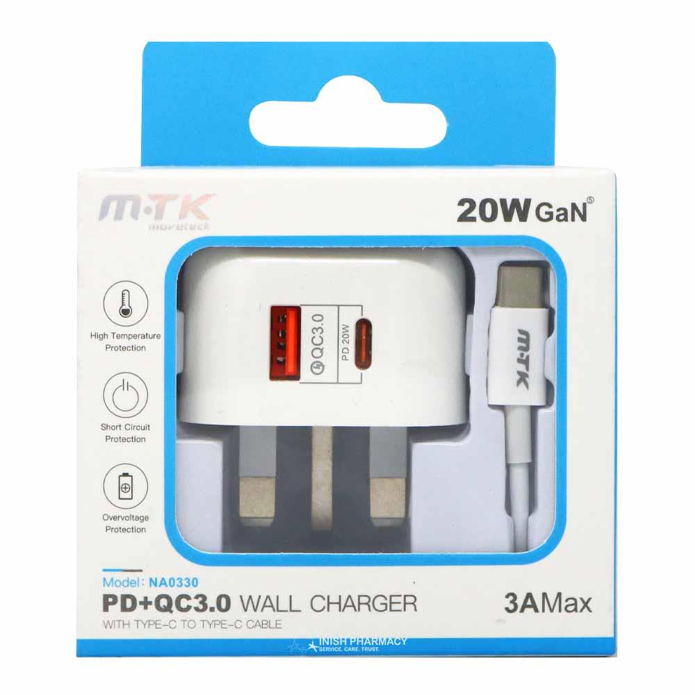 MTK Wall Charger Type C to Type C Cable