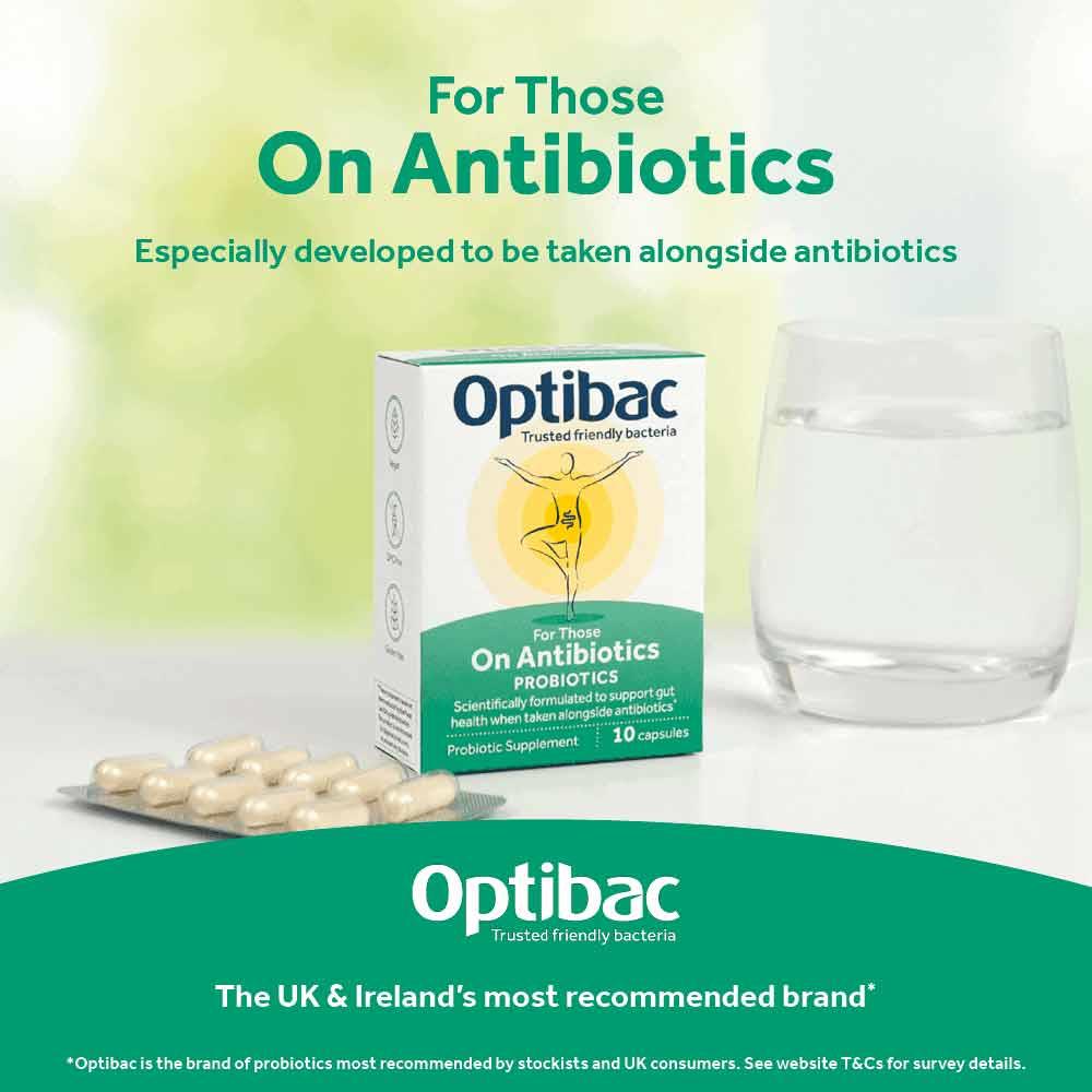 OptiBac Probiotics For Those On Antibiotics 10 Capsules