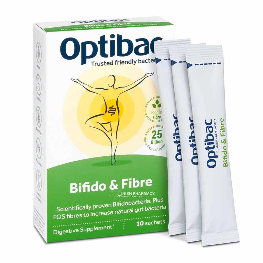 Optibac Probiotics 25 Billion Bifidobacteria & Fibre 10 Sachets