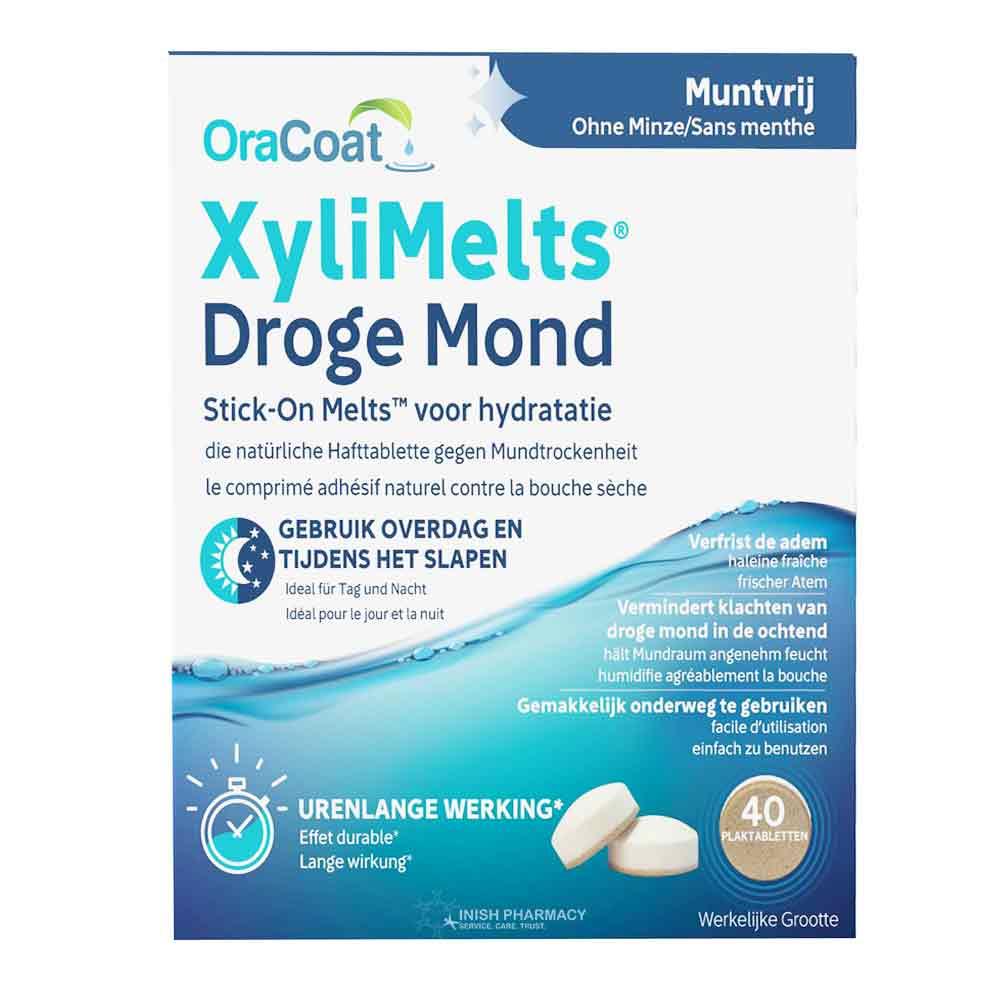Oracoat XyliMelts for Dry Mouth Stick-On Melts Unflavoured 40 Tablets