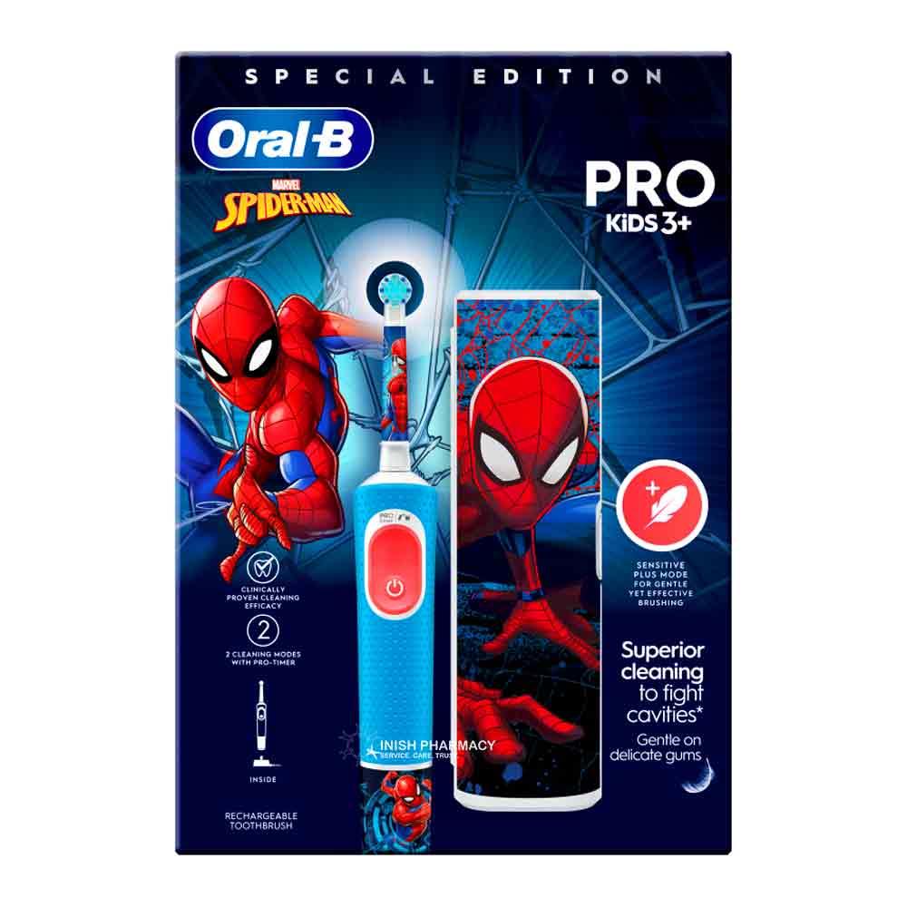 Oral-B Vitality PRO Kids Electric Toothbrush Giftset - Spiderman